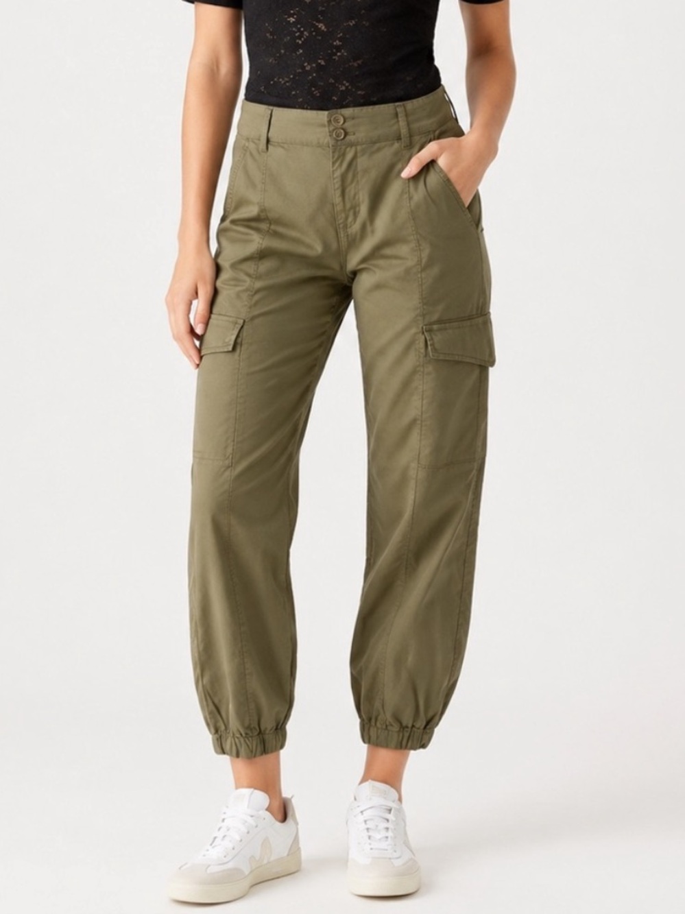 NWT! Sanctuary Standard Surplus Olive Green Cargo Jogger Pants S 25823
